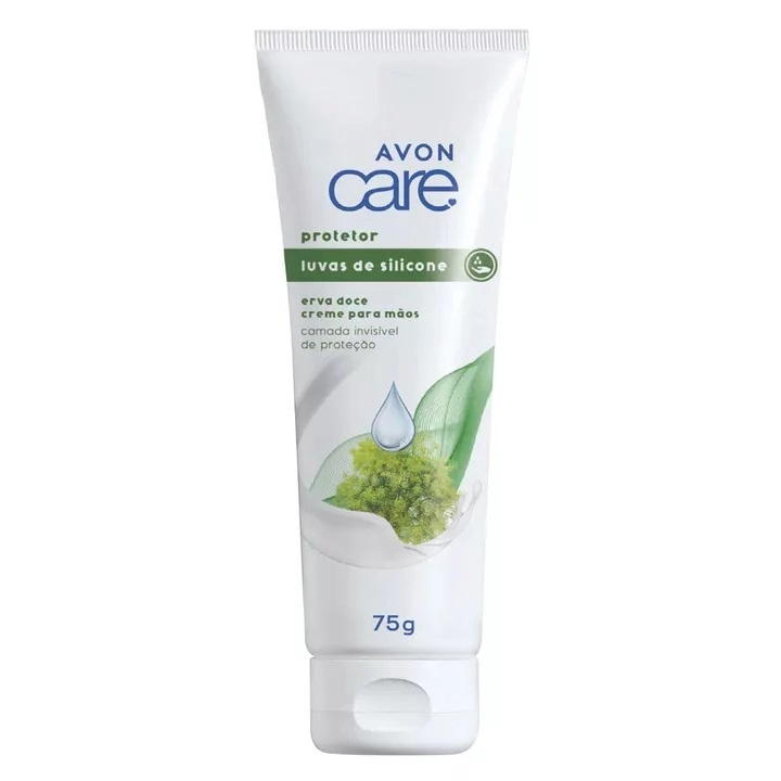Creme P/maos Avon Care Protetor Luvas De Silicone Erva Doce 75g 2/2