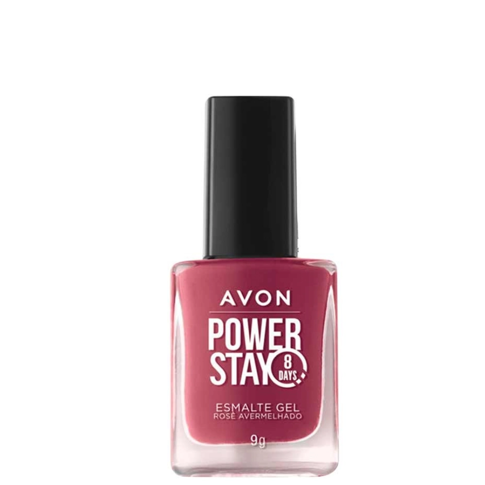 Esmalte Cr Avon Power Stay Gel Rose Avermelhado 9g