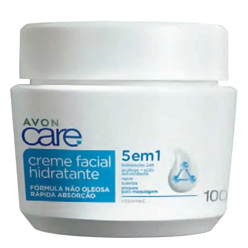 Creme Hidratante Facial Avon Care 5 Em 1 100g
