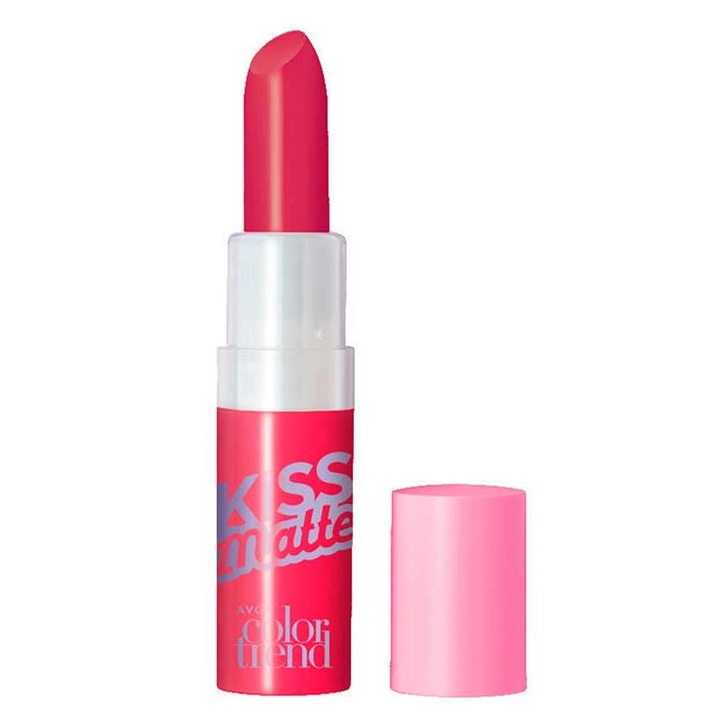 Batom Color Trend By Avon Kiss Matte Moranguinho Pink Dopamina 3,6g
