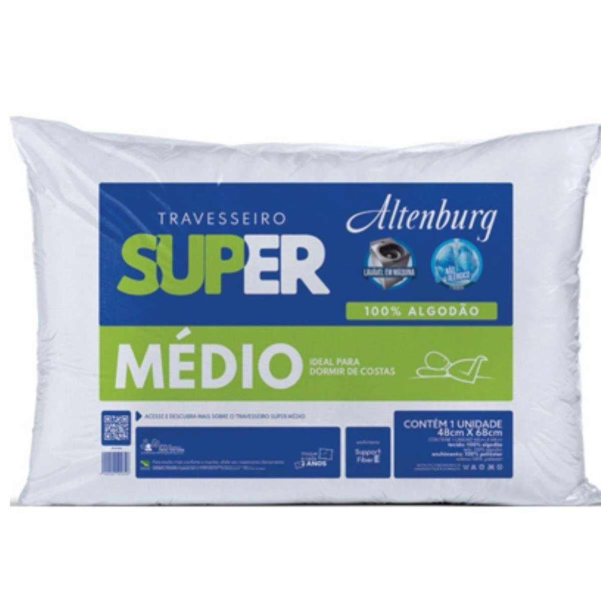 Travesseiro Super Médio | ALTENBURG | 1 Unidade