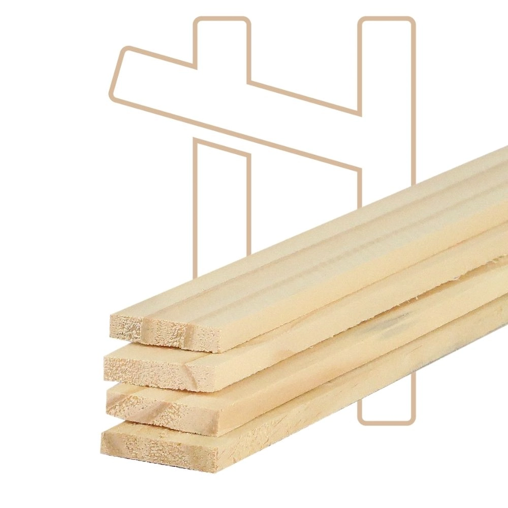 40 Ripas De Pinus 3x0,5cm - 85cm De Comprimento