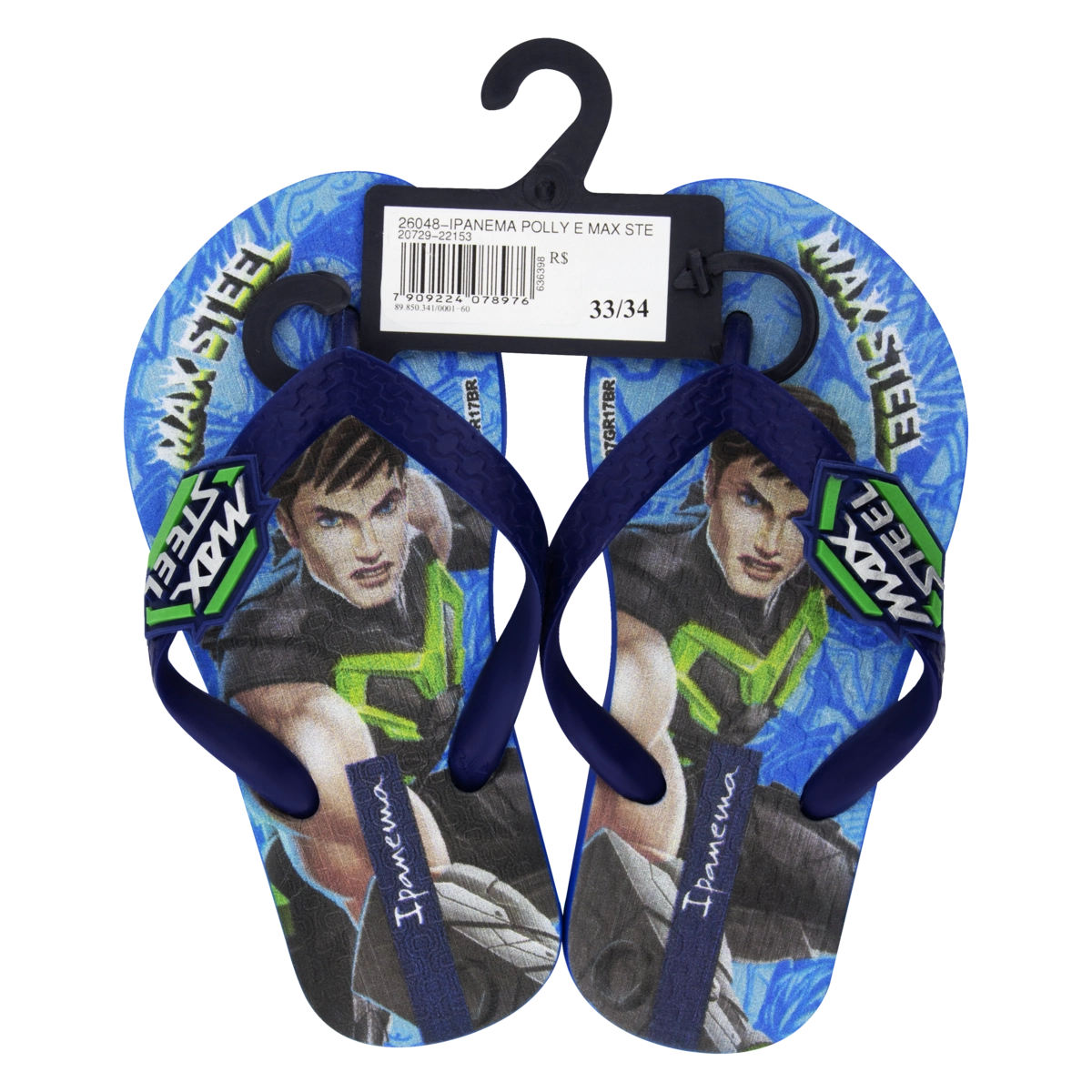 Sandália Infantil Azul Max Steel Ipanema N 33/34
