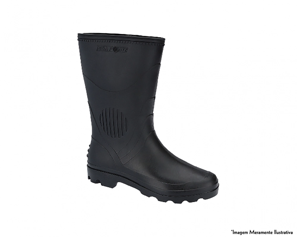 Bota Pega Forte Cano Medio Preta 45-46