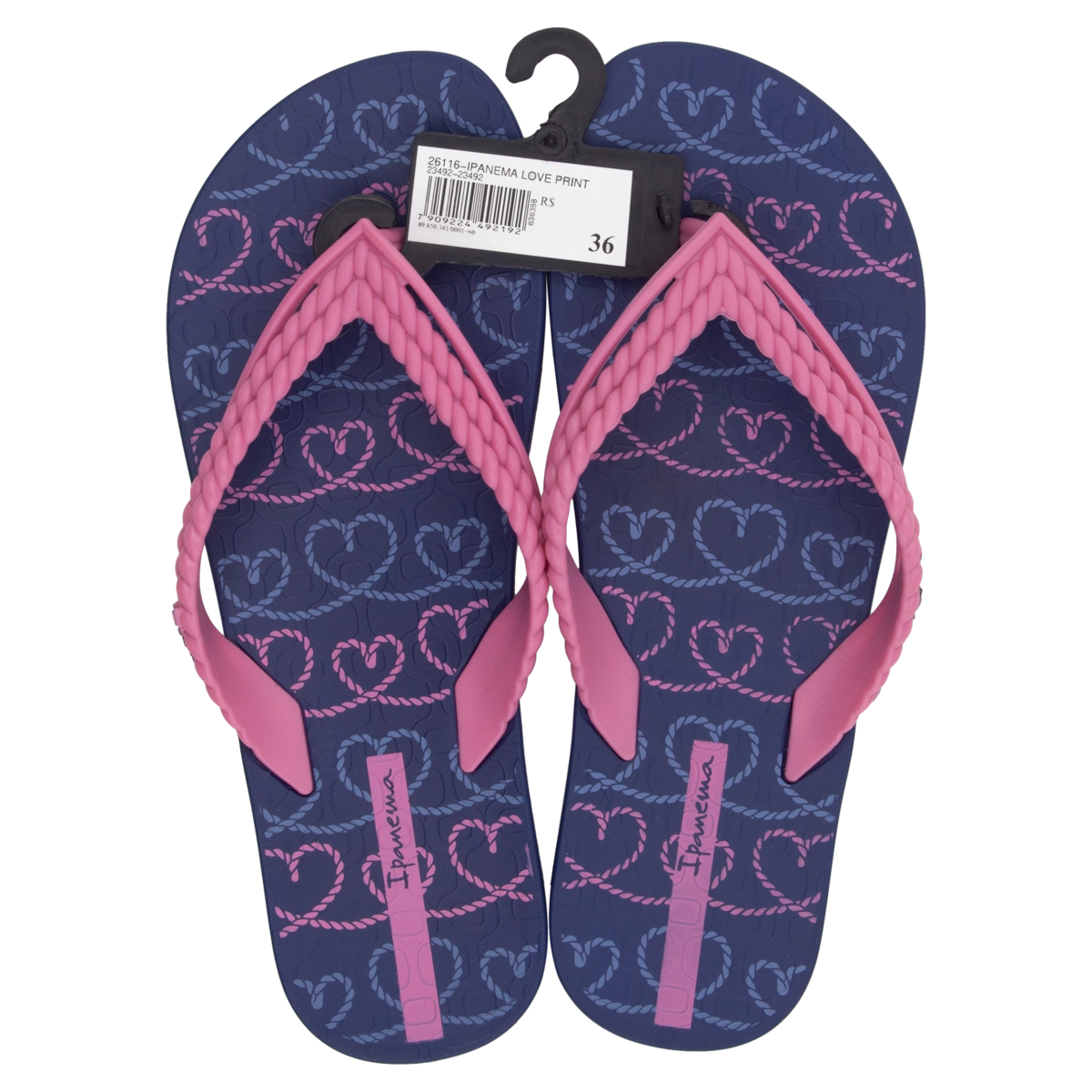 Sandália Azul E Rosa Love Print Ipanema N 36