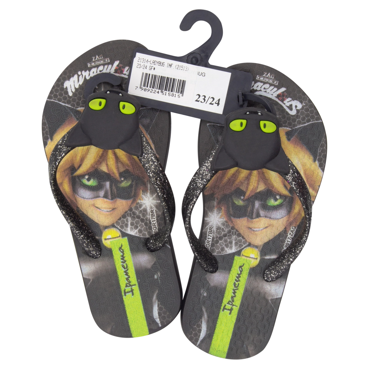 Sandália Infantil Preta Ladybug Ipanema N 23/24