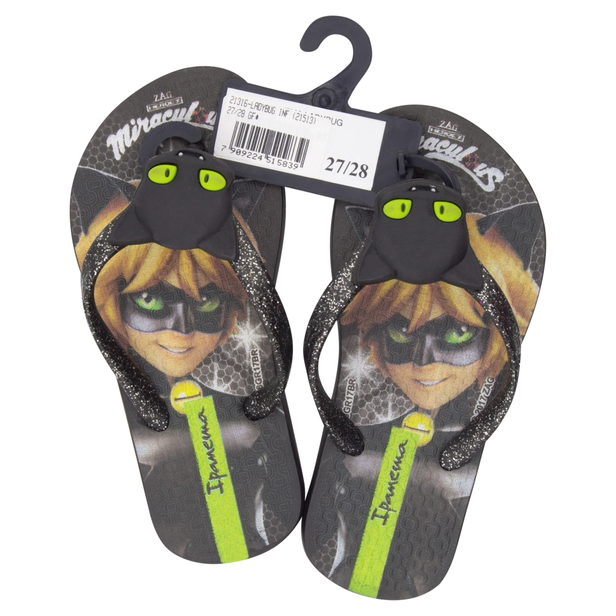 Sandália Infantil Preta Ladybug Ipanema N 27/28