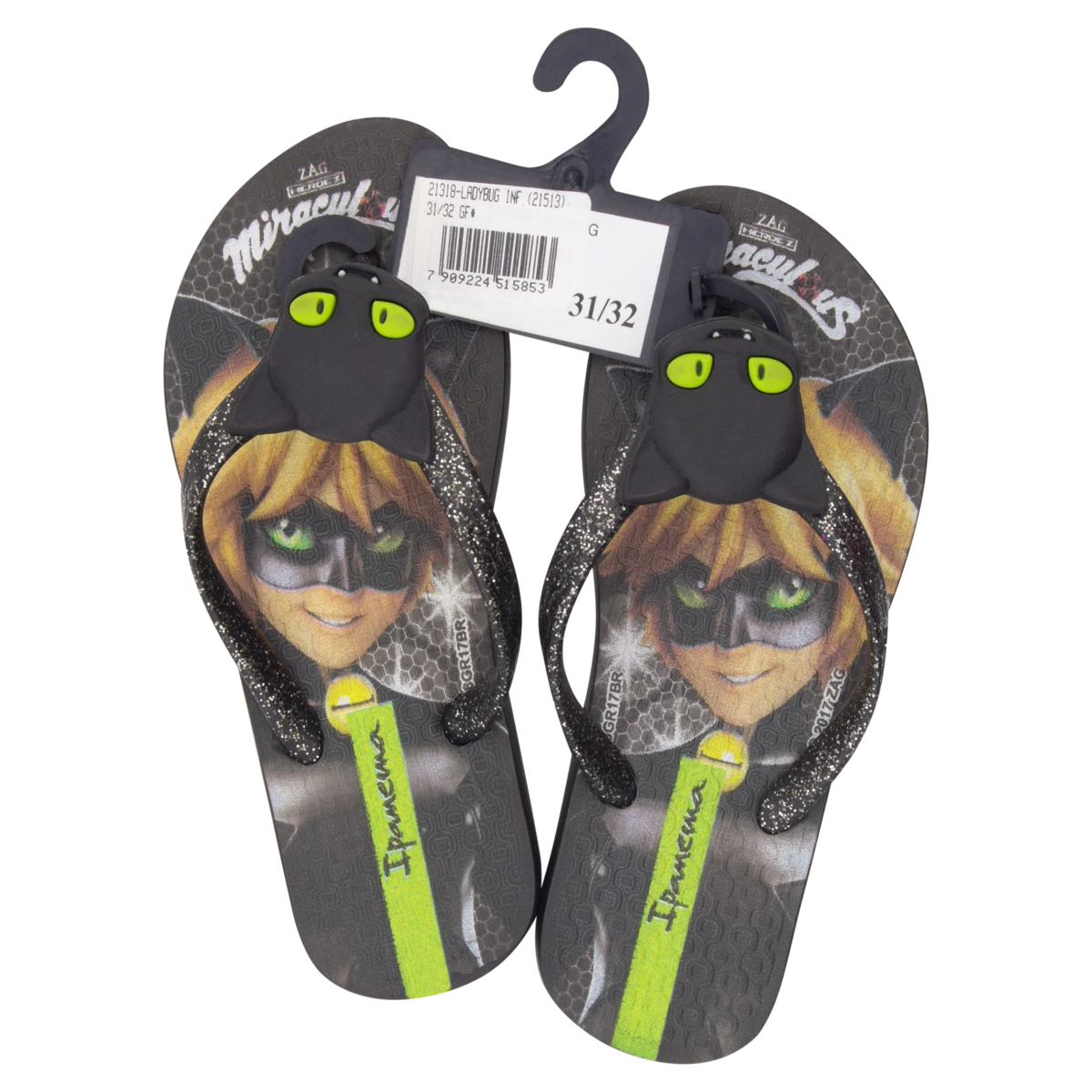 Sandália Infantil Preta Ladybug Ipanema N 31/32