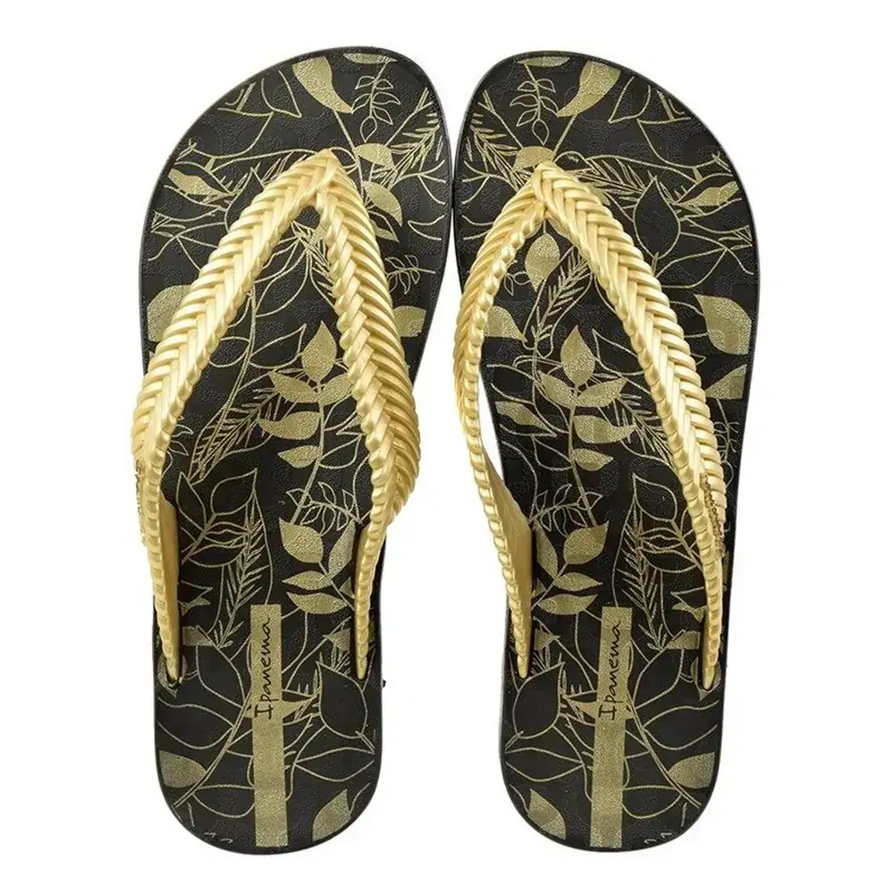 Sandalia Ipanema Nature Estampada Preto/ouro 35