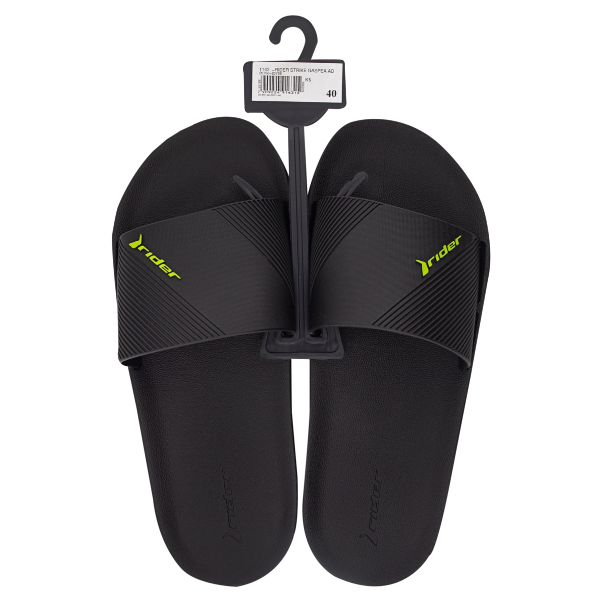 Chinelo Preto Strike Gaspea Rider N 40
