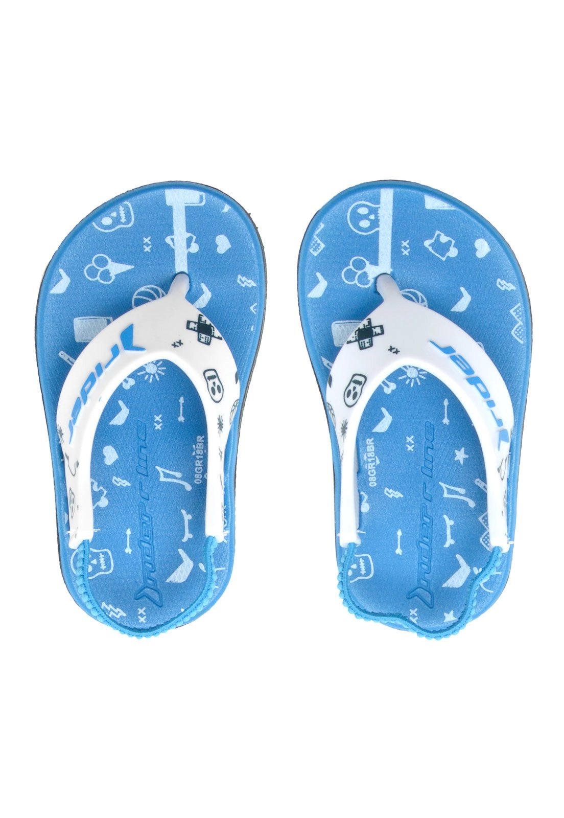 Chinelo Baby Rider R Line Azul/bra