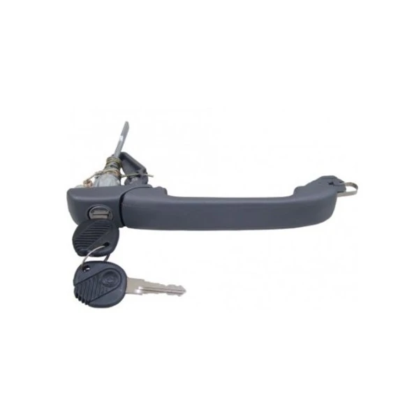 Maçaneta Externa da Porta Dianteira VOLKSWAGEN GOL 2 Portas Cinza com Chave - NEW KAR 341120