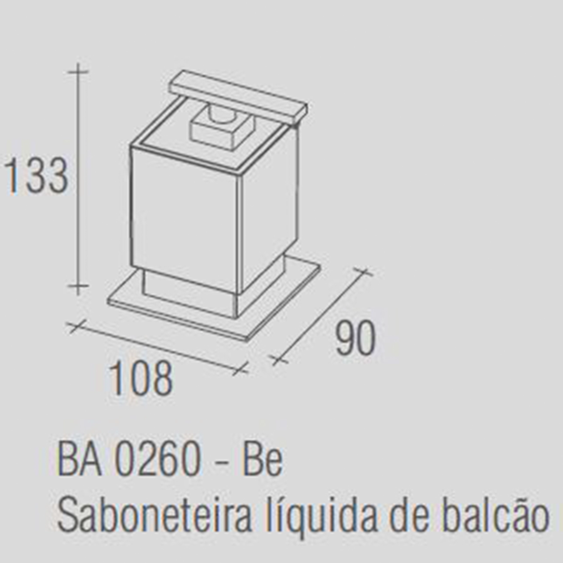 Porta Sabonete Líquido 705 Vecchio Metallo BE Zen Design