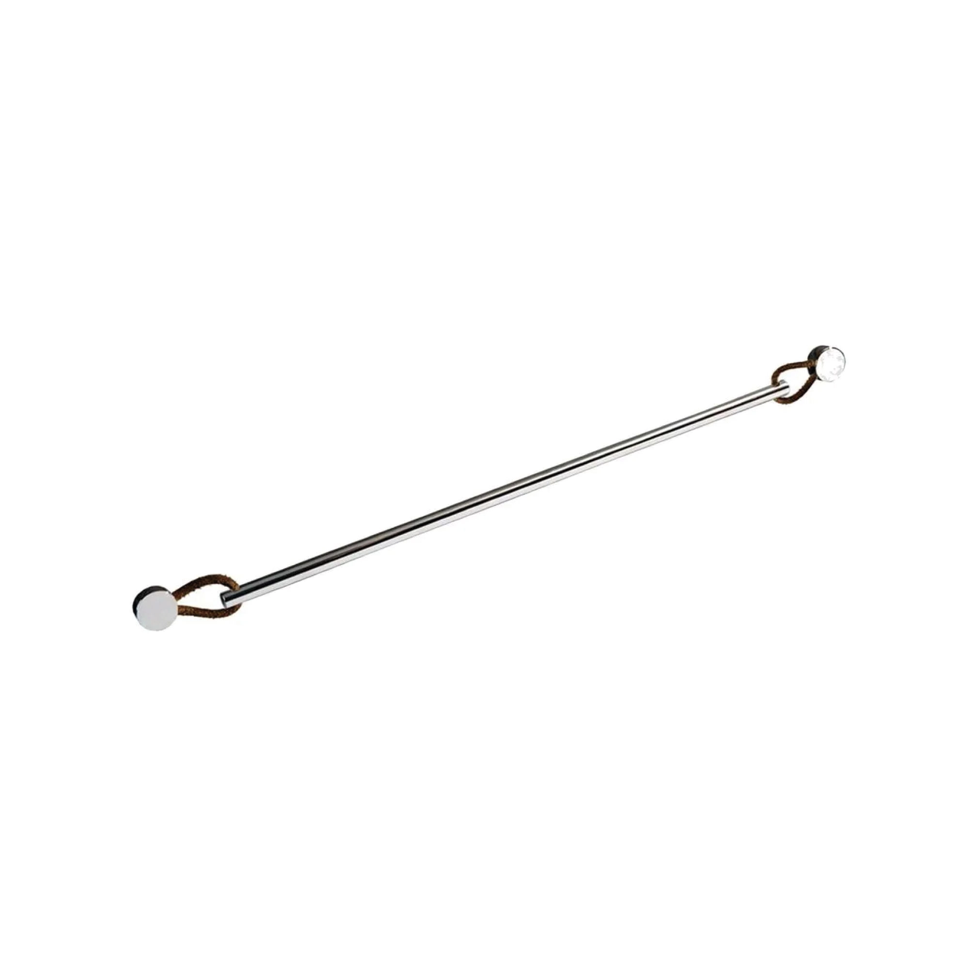 Puxador Zen Oriente Cromado Couro 240mm