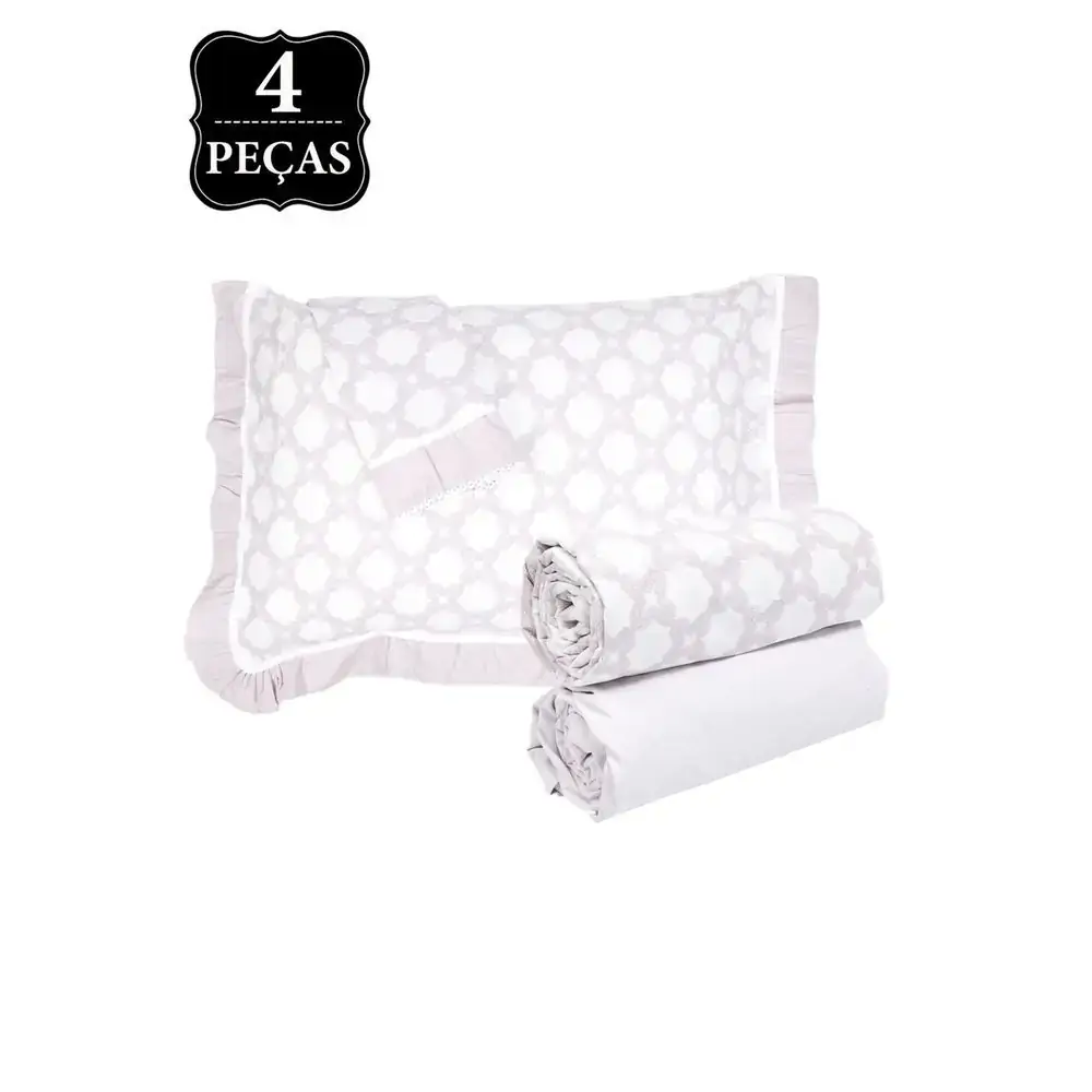Jg.cama Buddemeyer Casal Percal Comf.jolie Rosa