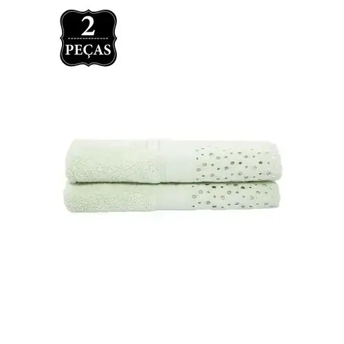 Jg.toalhas Buddemeyer 2pc Lavabo Princess Verde