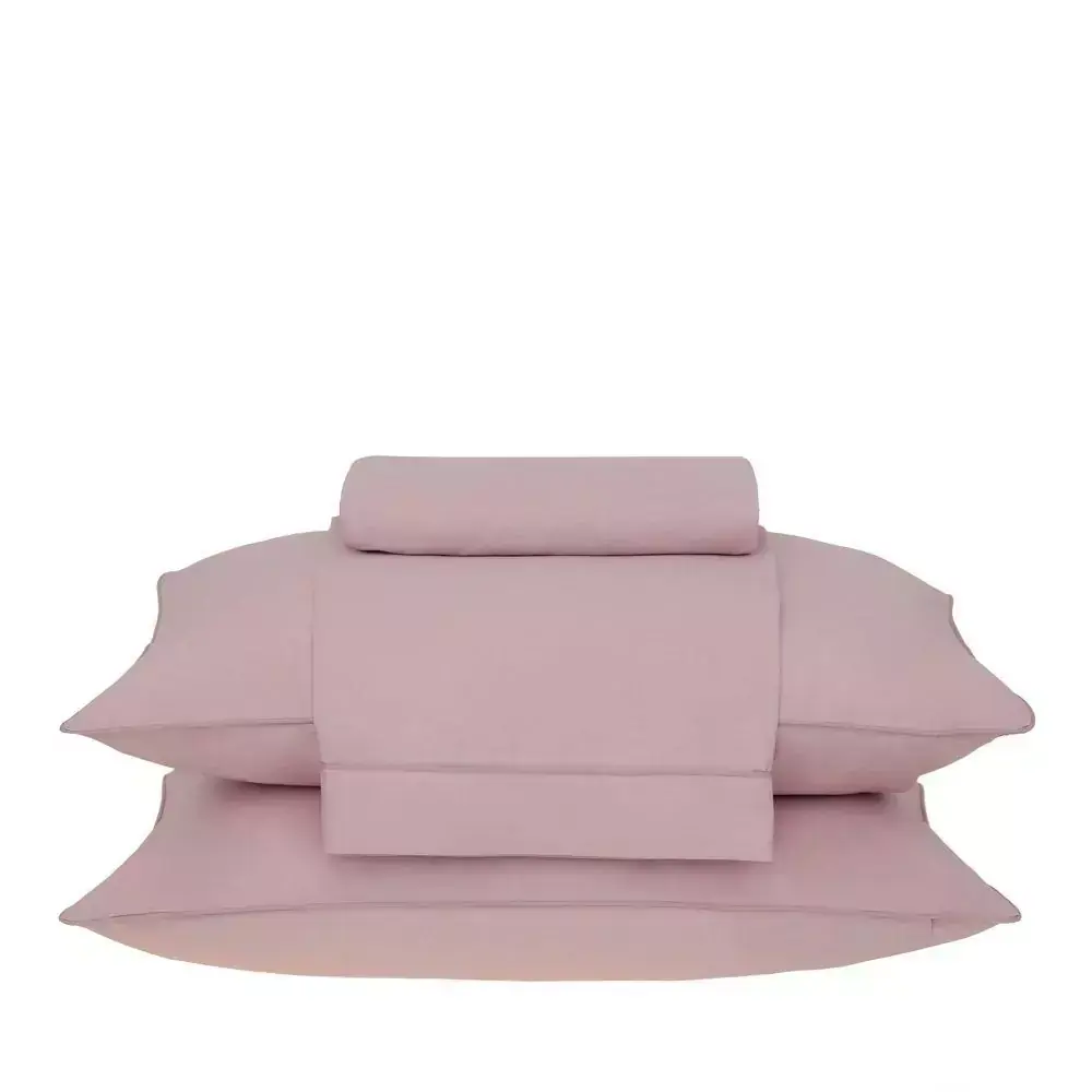 Jogo de Cama King Basic Percalle Buddemeyer Rosa