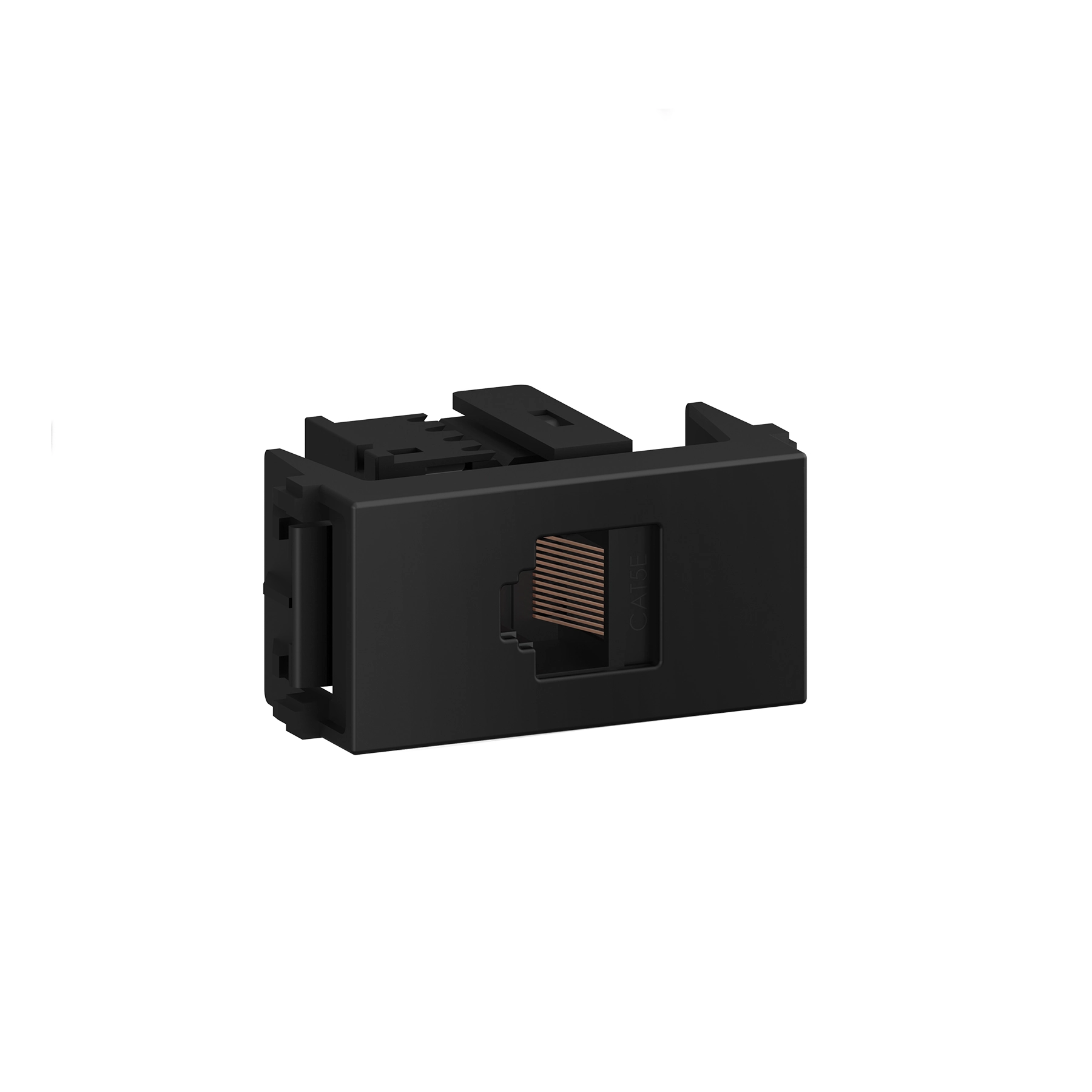 Módulo Tomada RJ45 CAT 5E Preto Refinatto WEG