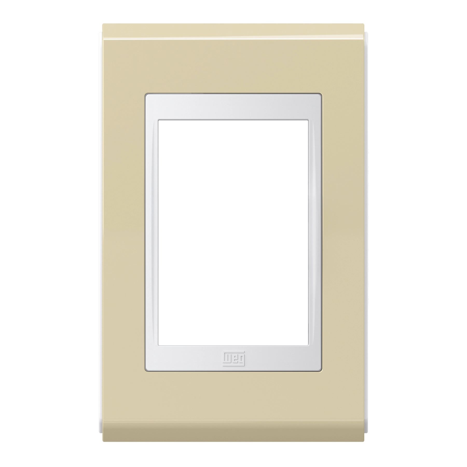 Placa sem Suporte 4x2 3 Módulos Refinatto Premium Branco e Areia WEG