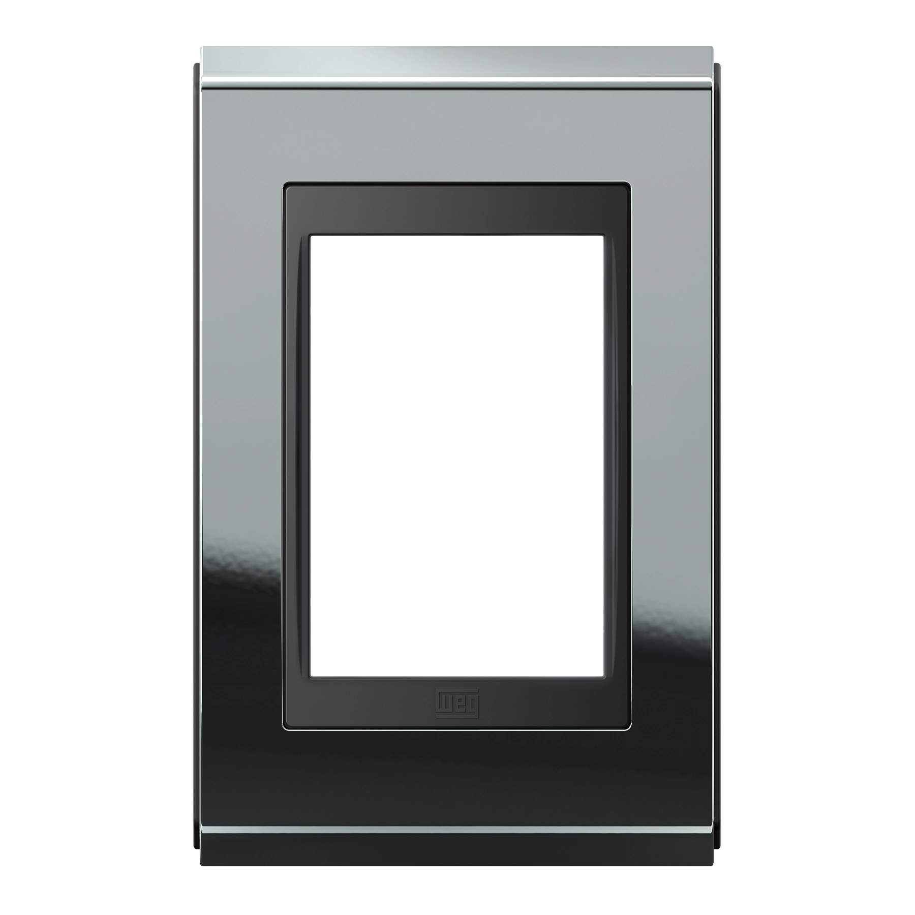 Placa sem Suporte 4x2 3 Módulos Refinatto Concept Preto e Titanio WEG
