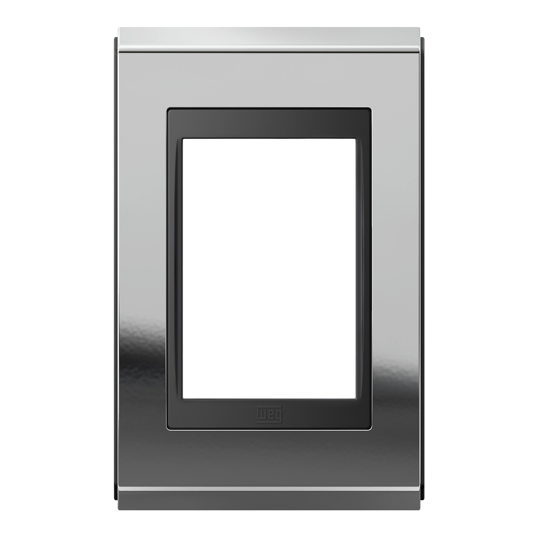 Placa sem Suporte 4x2 3 Módulos Refinatto Concept Preto e Prata WEG