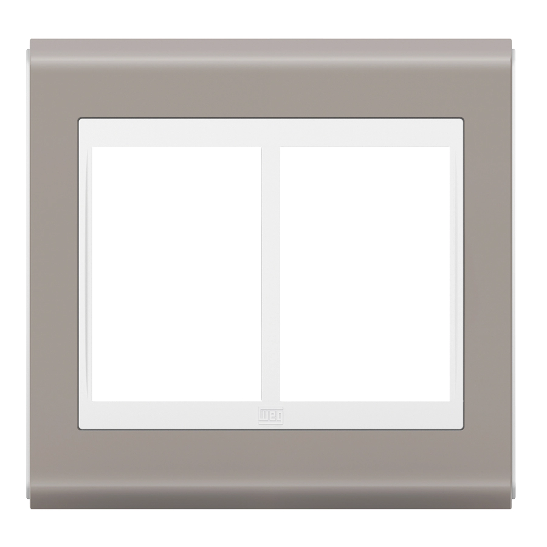 Placa sem Suporte 4x4" 6 Módulos Refinatto Style Branco e Argila WEG