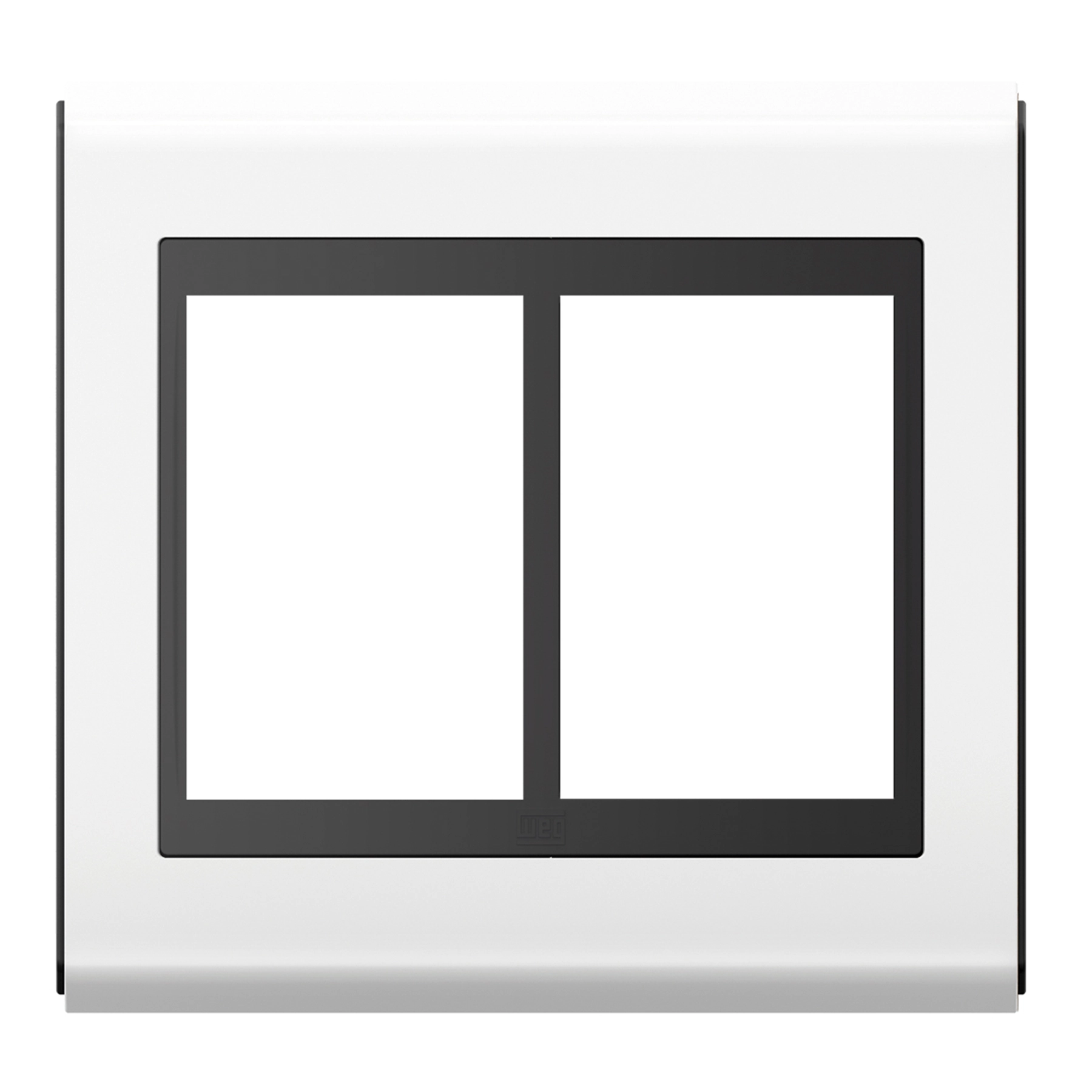 Placa sem Suporte 4x4" 6 Módulos Refinatto Style Preto e Branco WEG