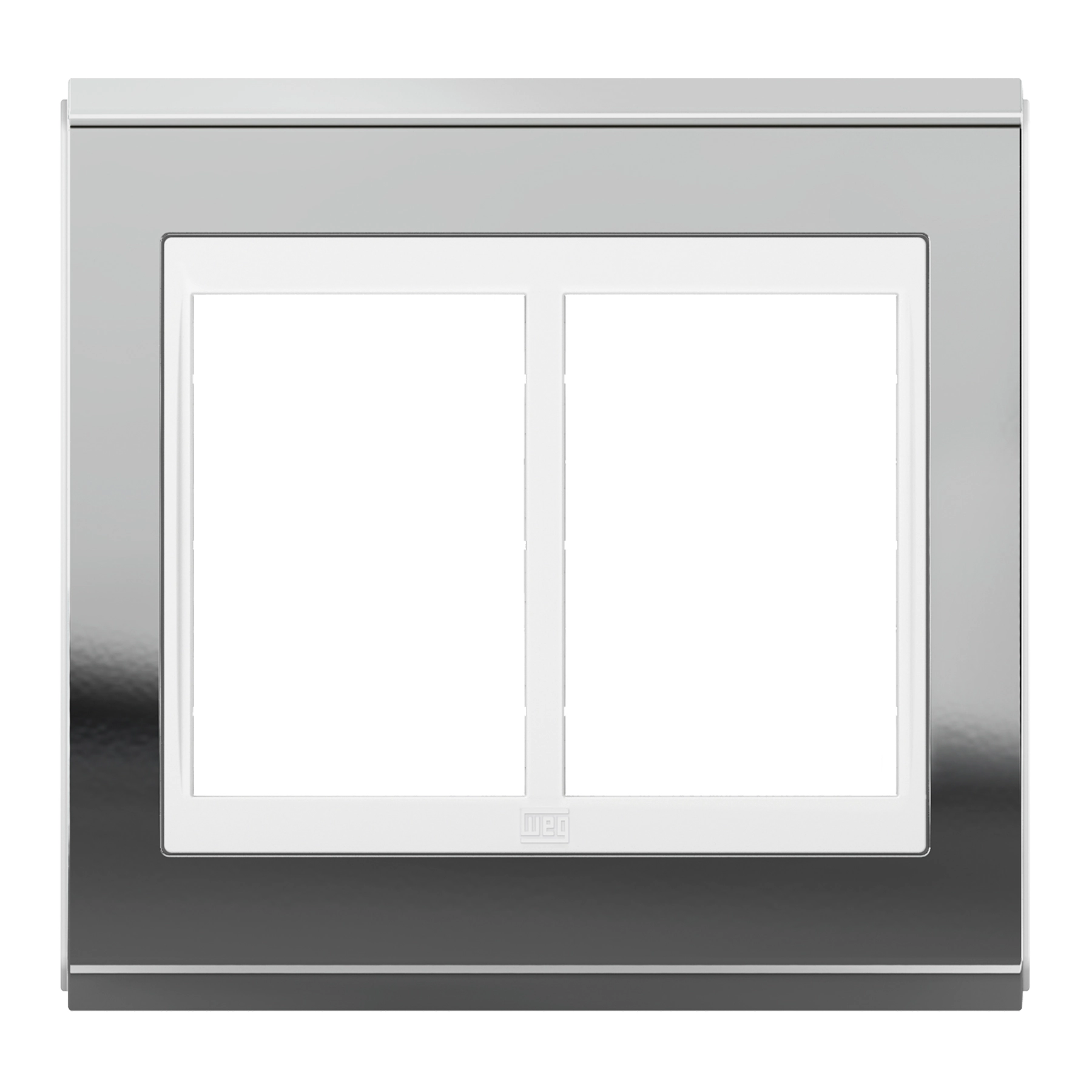 Placa sem Suporte 4x4" 6 Módulos Refinatto Concept Branco e Prata WEG