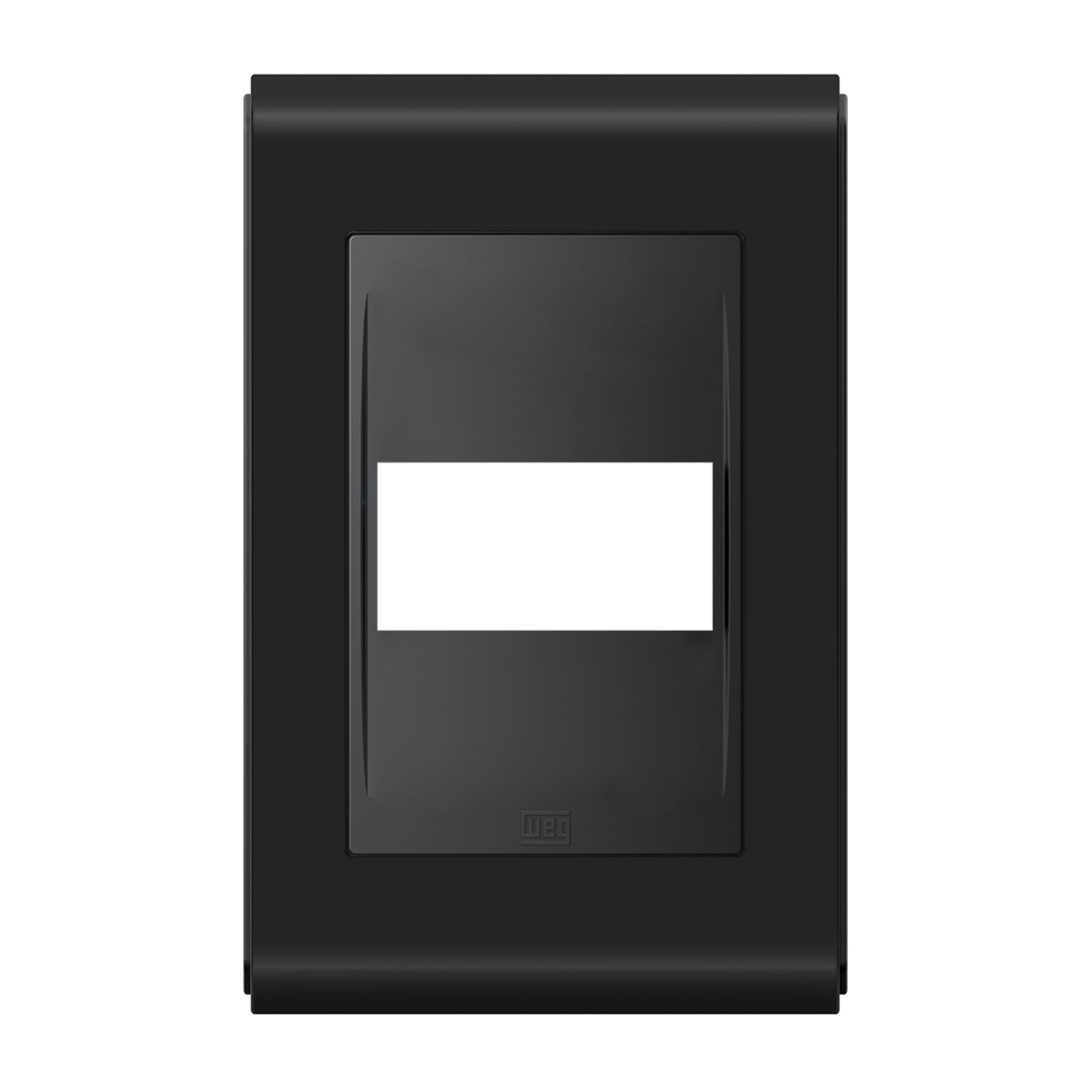 Placa sem Suporte 4x2 1 Módulos Refinatto Style Preto e Preto WEG