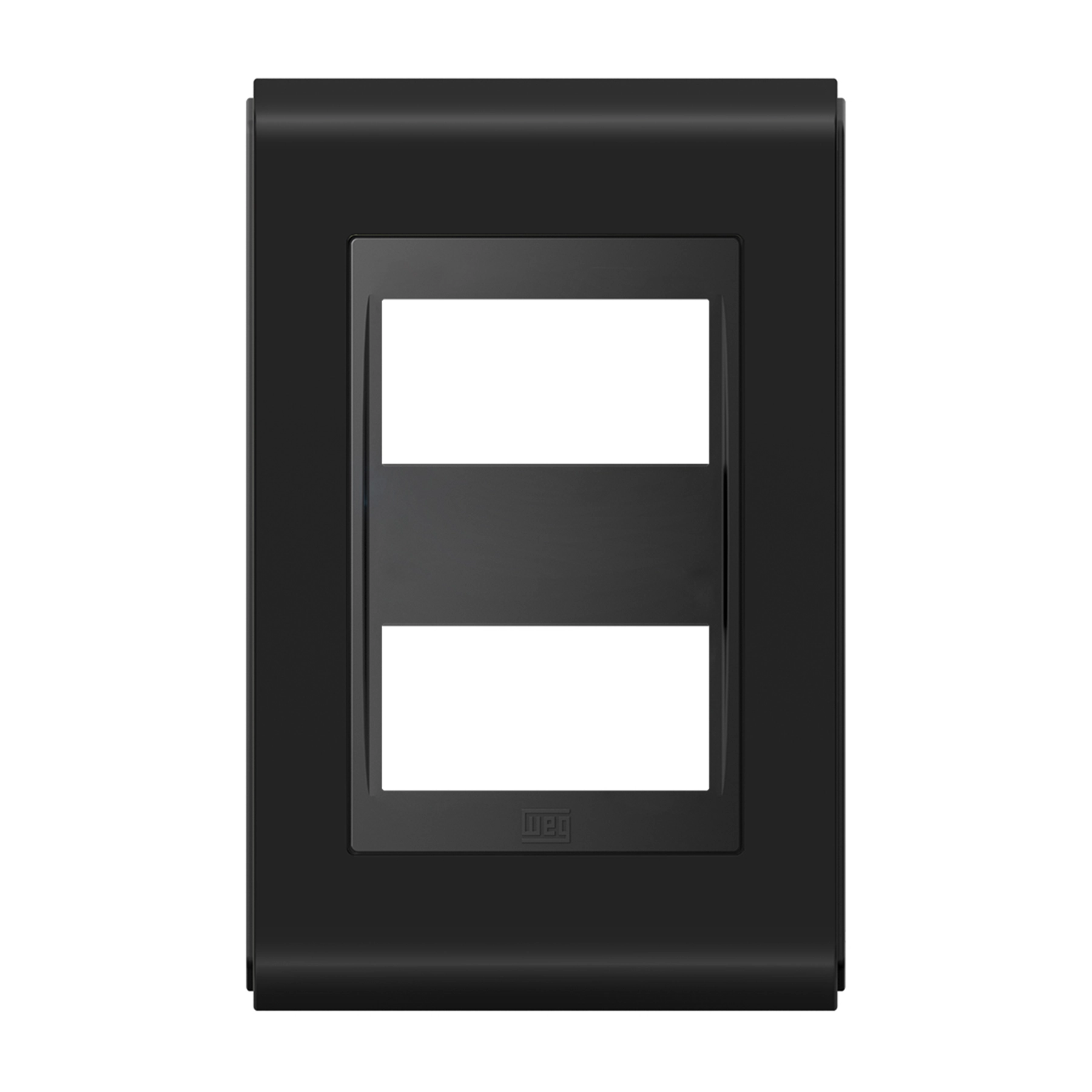 Placa sem Suporte 4x2 2 Módulos Refinatto Style Preto e Preto WEG