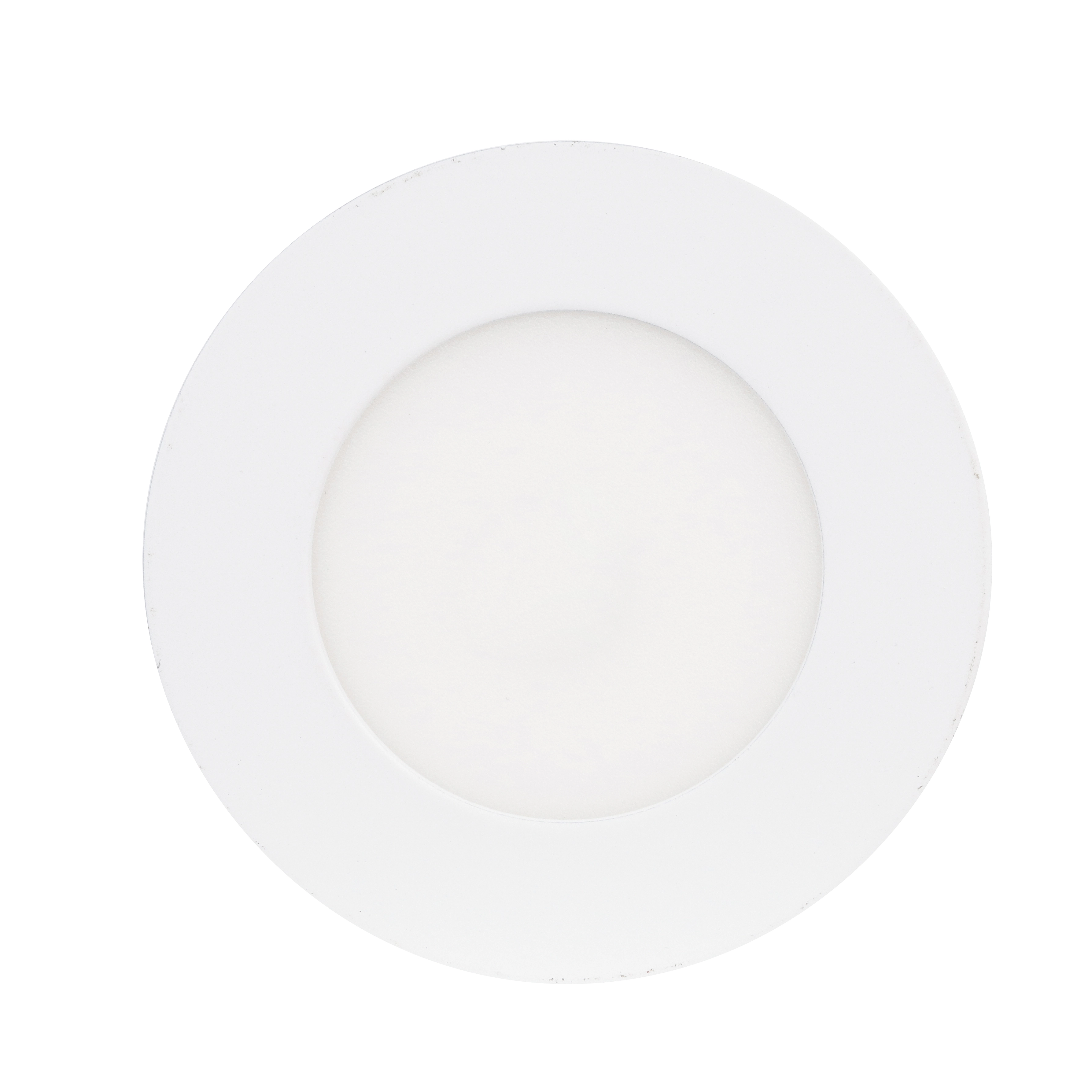 Painel de Led Embutir Redondo Luz Amarela 3W Diamante 8,9cm 30cm Branco Bivolt