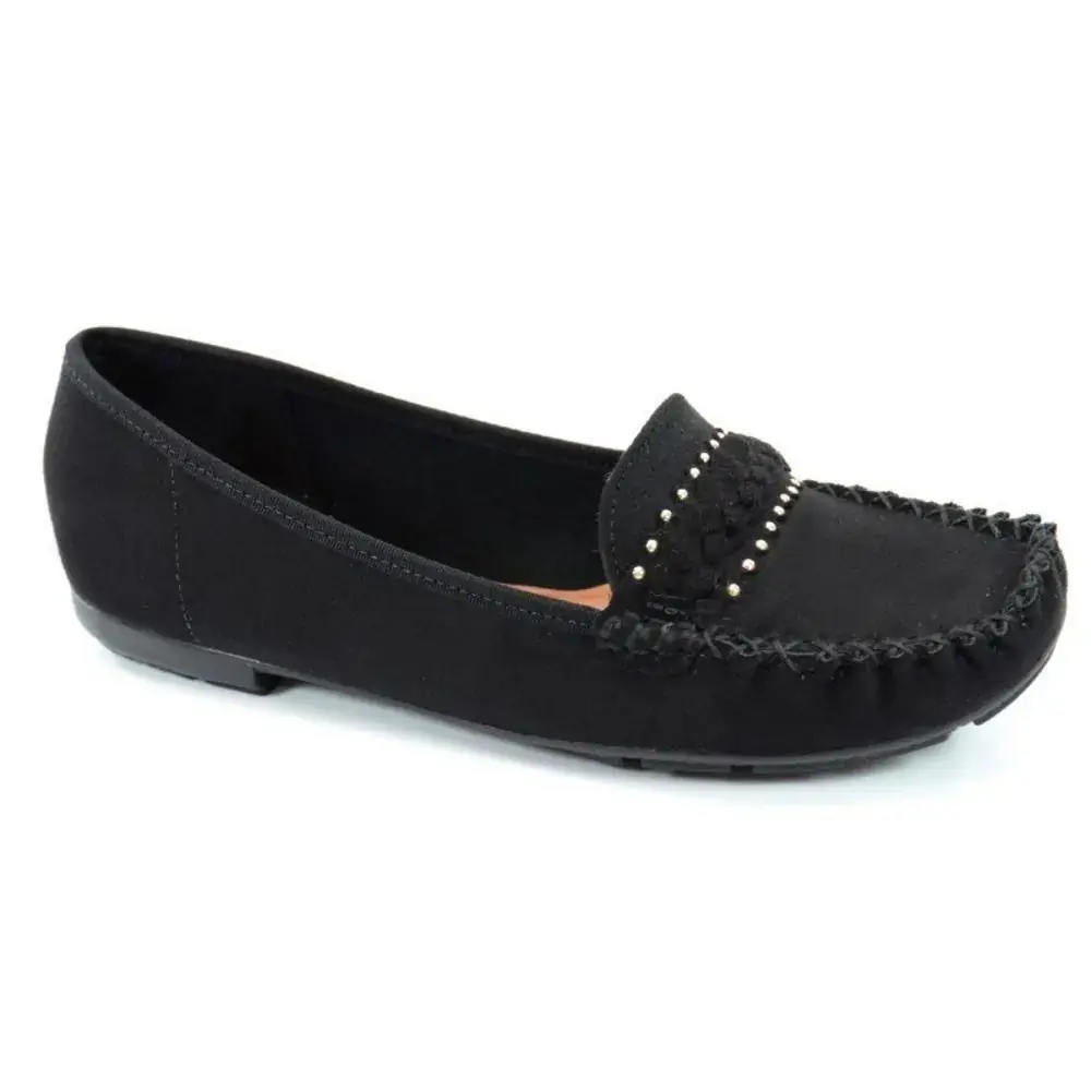 Mocassim Camurca Flex 36 Preto