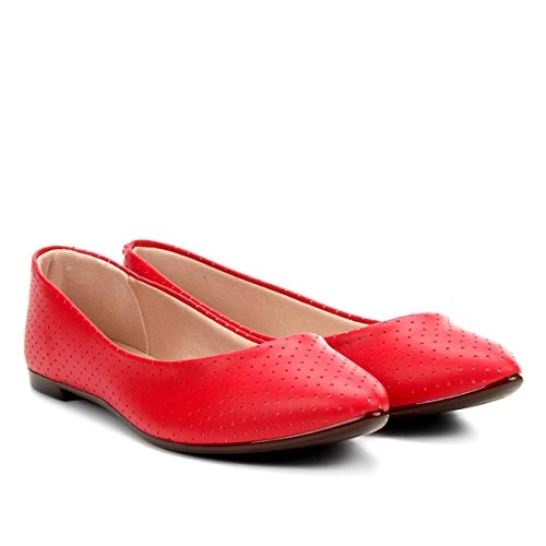 Sapatilha Moleca 563810011846175 Napa Vermelho 38