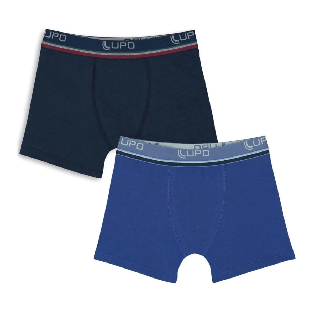 Kit Cueca Infantil Boxer Lupo Marinho e Azul Tamanho G