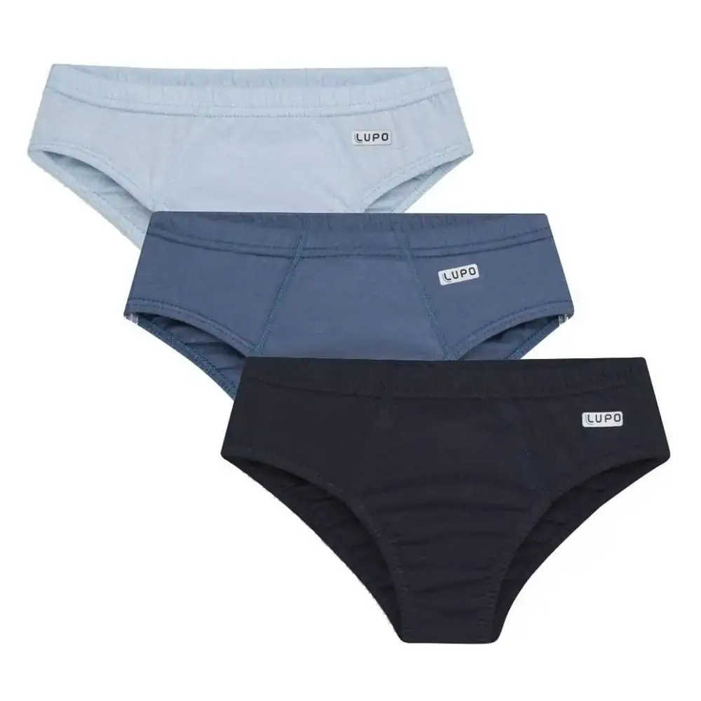 Kit Cueca Lupo Km Slip C3 Infan Sortido M900