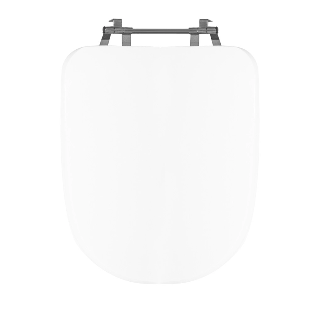Assento Sanitário Poliéster Para Louça Duomo Plus (deca) Aço (reb. Oculto) Branco