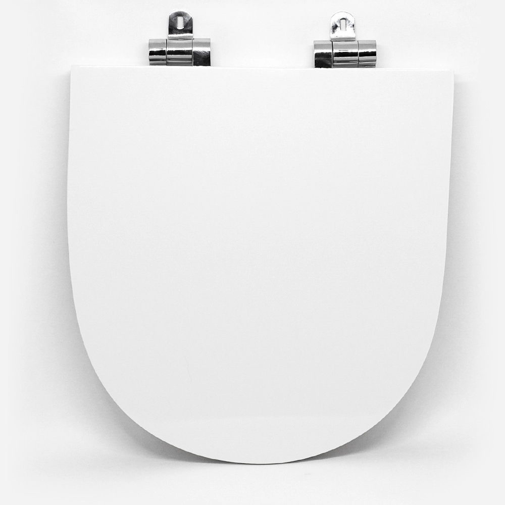 Assento Sanitário Poliéster Para Louça Happening (roca) Slow Close Cromado (reb. Oculto) Branco
