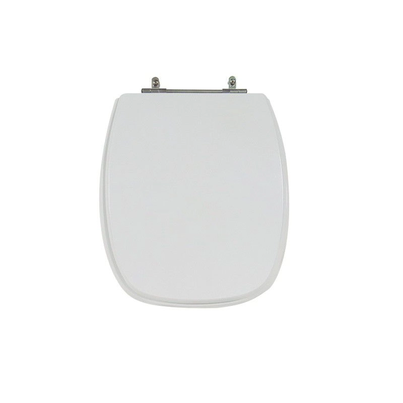 Assento Sanitário Poliéster Para Louça Amarilis/primula (fiori) Aço (reb. Oculto) Branco