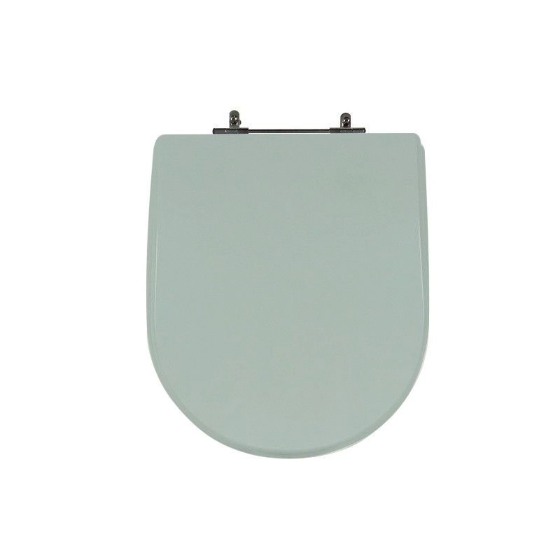 Assento Sanitário Poliéster Para Louça Riviera/smart (celite) Aço (reb. Oculto) Água Marinha