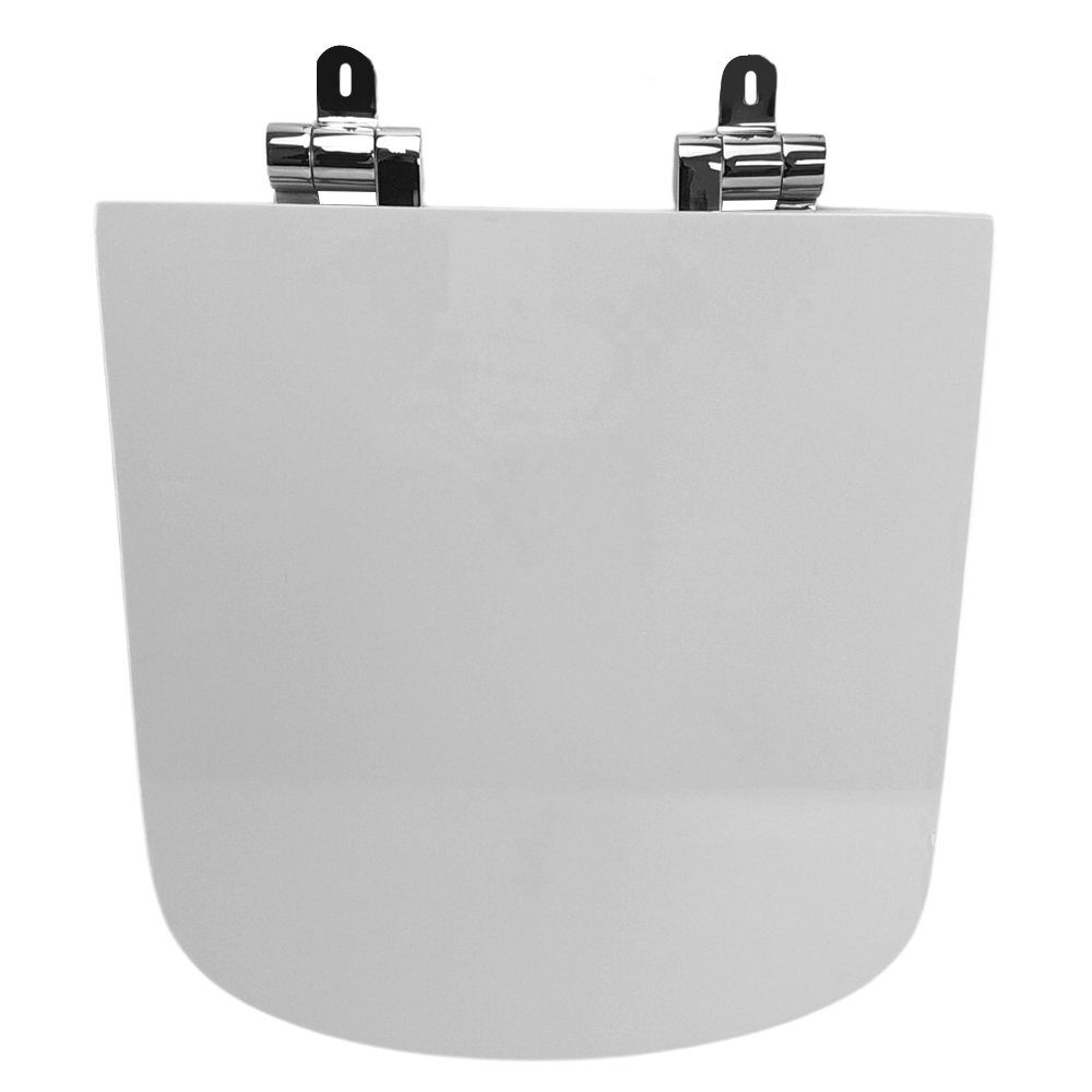 Assento Sanitário Poliéster Para Louça Dama Senso (roca) Slow Close Cromado (reb. Oculto) Branco
