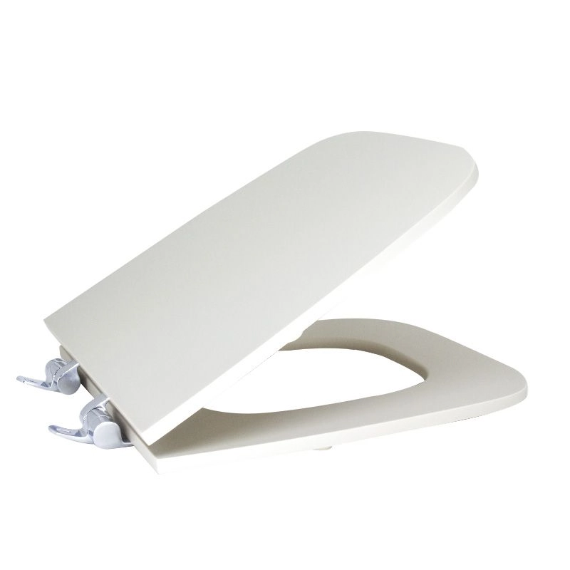 Assento Sanitário Poliéster Para Louça Boss (incepa) Slow Close Cromado (reb. Oculto) Beige