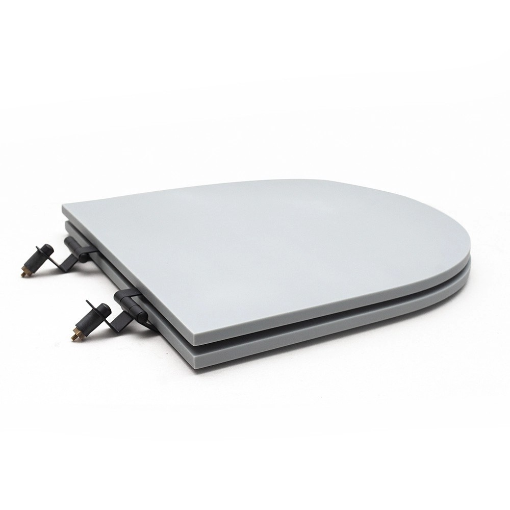 Assento Sanitário Poliéster Para Louça Link/carrara/belle Époque (deca) Super Luxo Black Matte (reb.