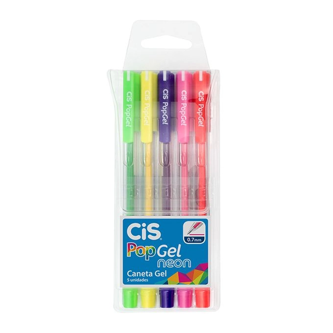 Caneta Gel Cis Pop Neon C5 Colors