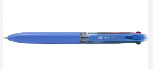 Caneta Esf 0,7mm C/ 4 Cores Pt/vm/az/vd