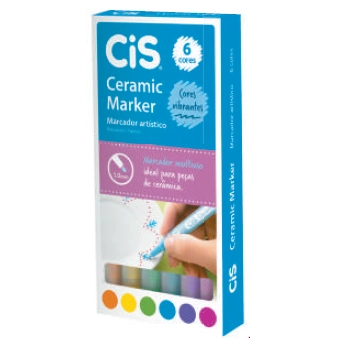 Estojo Marcador Cis Ceramic Marker C/6 1.0mm