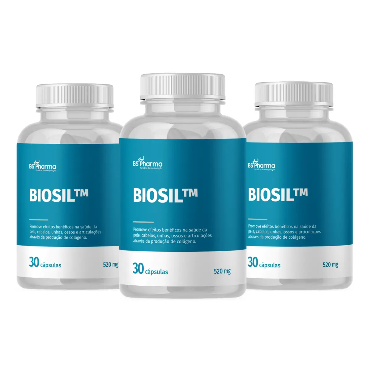 Combo BioSil 520 mg 3 frascos 3x30 BS Pharma