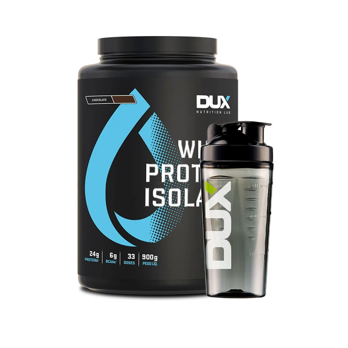 Whey Protein Isolado 900G + Coqueteleira Dux Nutrition Sabor Cookies