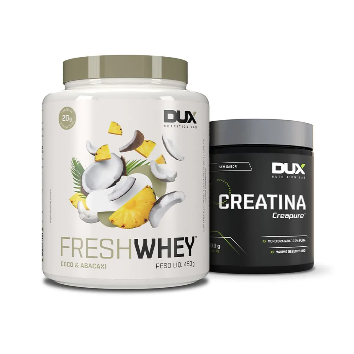 Kit Bulking Freshwhey 450G (Hipertrofia) Coco E Abacaxi 450G + Creatina 300G