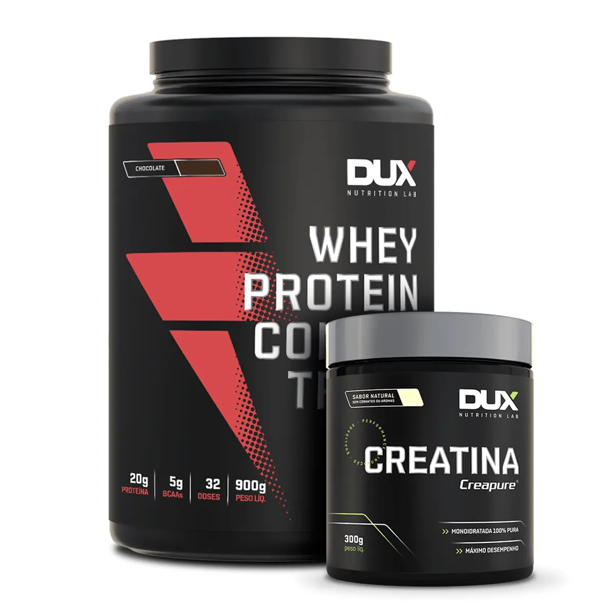 Kit Bulking (Hipertrofia) Dux Nutrition Creatina + Whey Baunilha