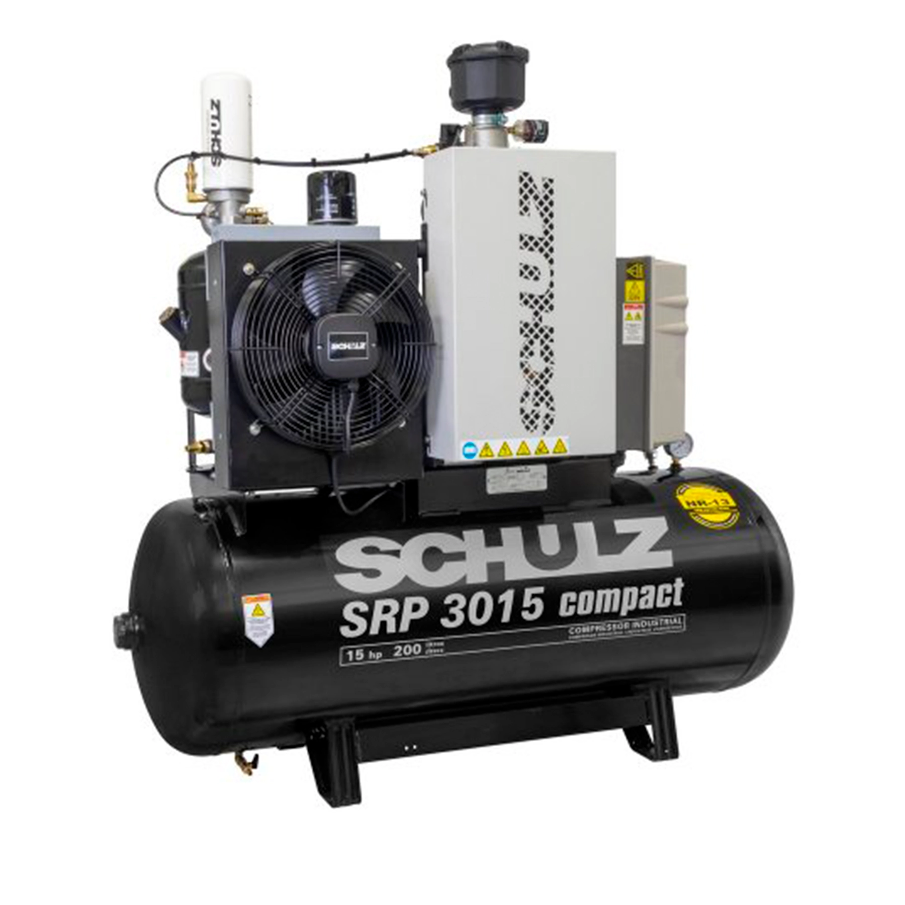 Compressor Pistão Schulz 200L 15HP 220V SRP 3015E III Compact Profissional e Industrial